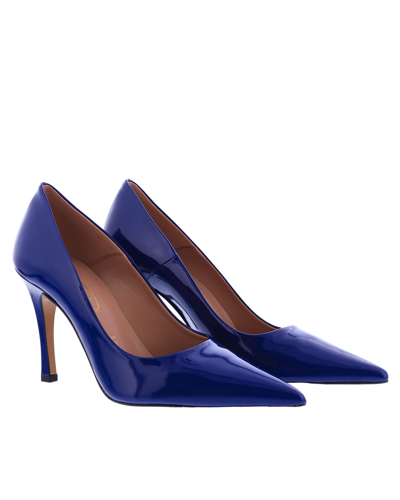 Dames Lakleren Pump Blauw