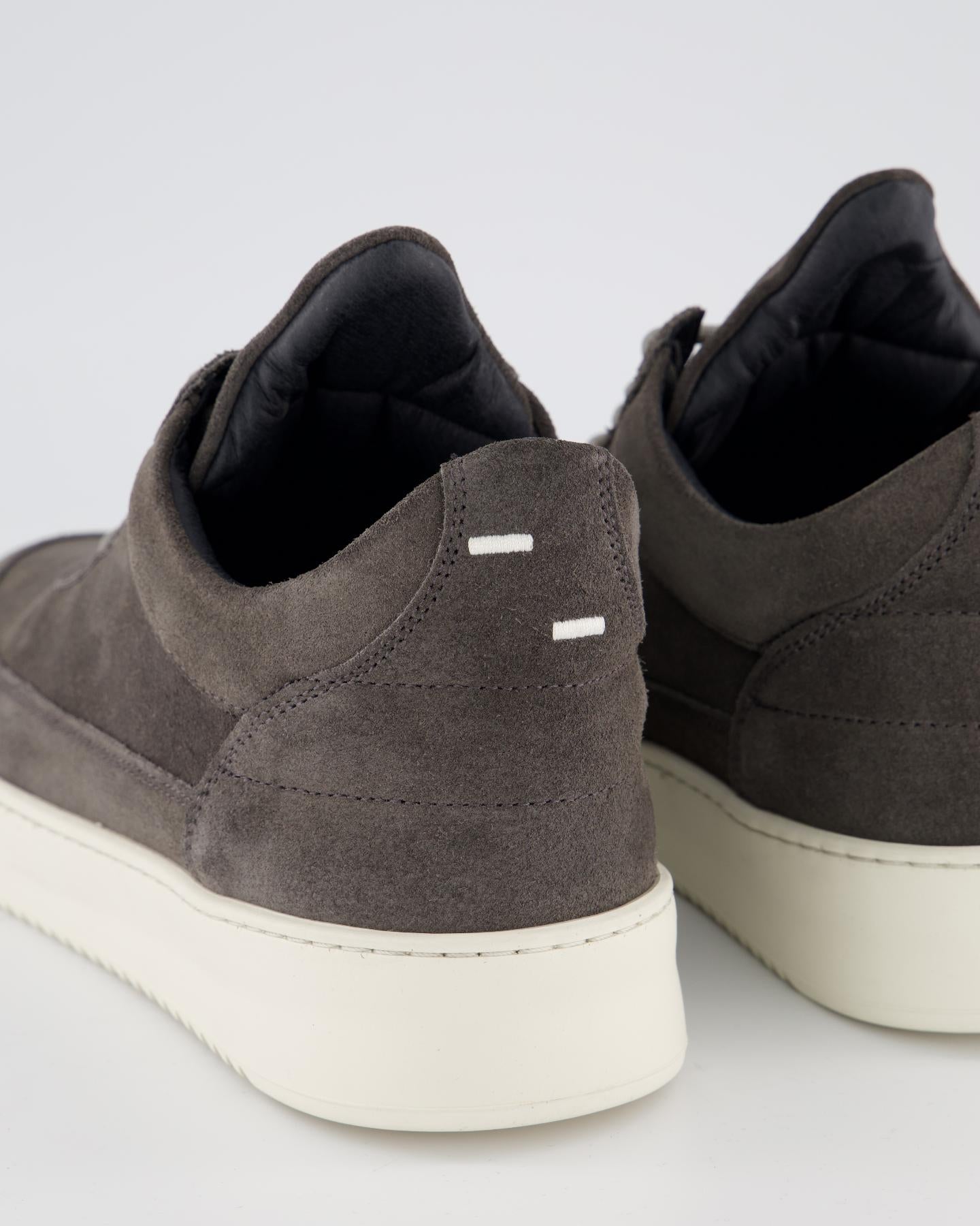 Filling Pieces Heren Low Top Suede Grijs Eleganza