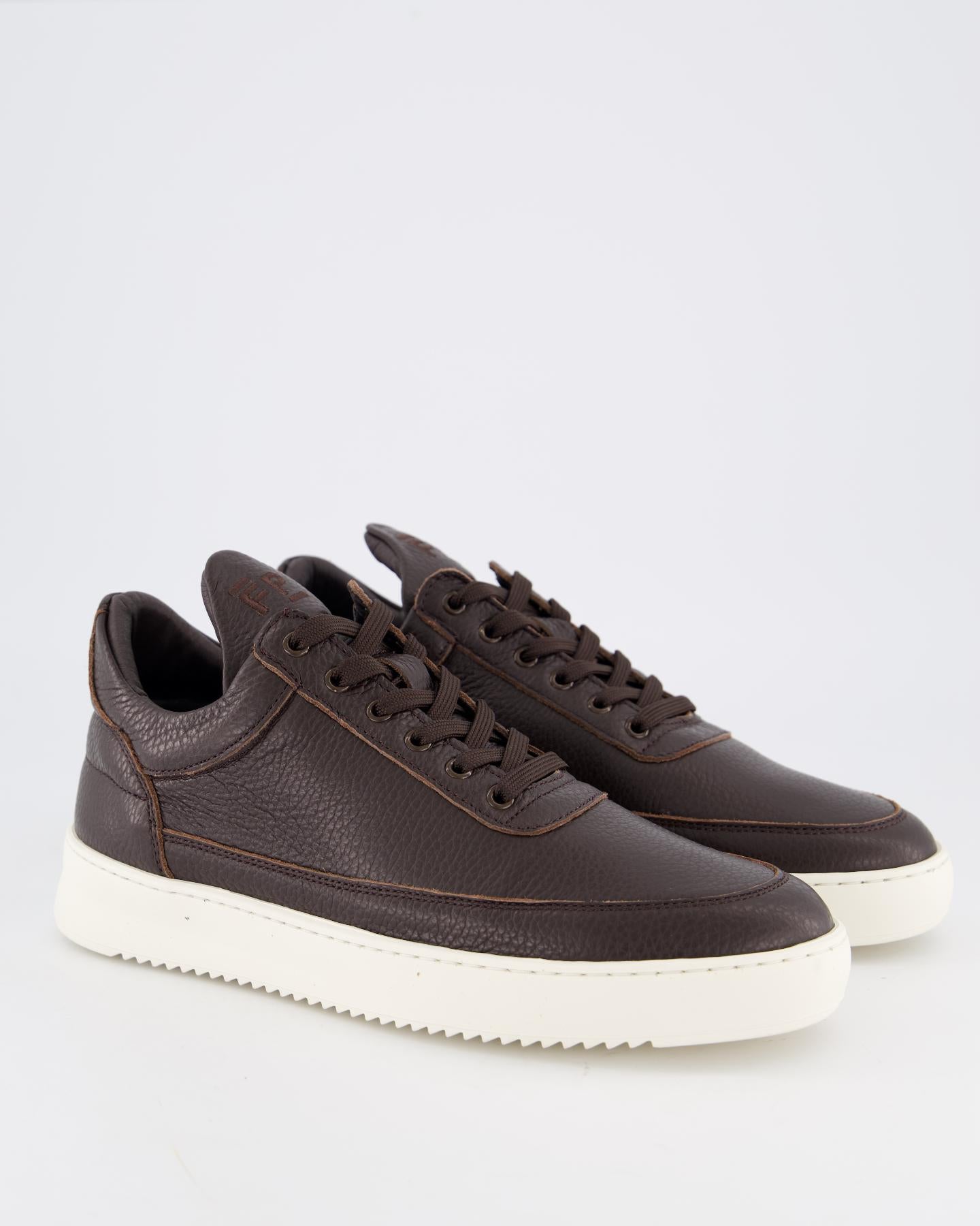 Heren Low Top Grain Sneaker Bruin