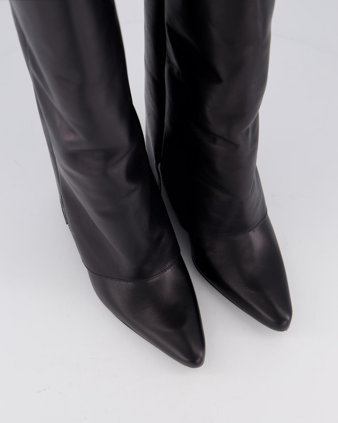 Dames Studded Leather Wedge Boot