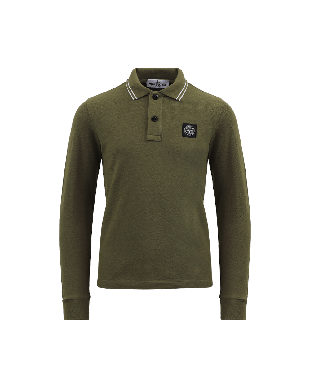 Kids Logo Patch Long Polo Groen