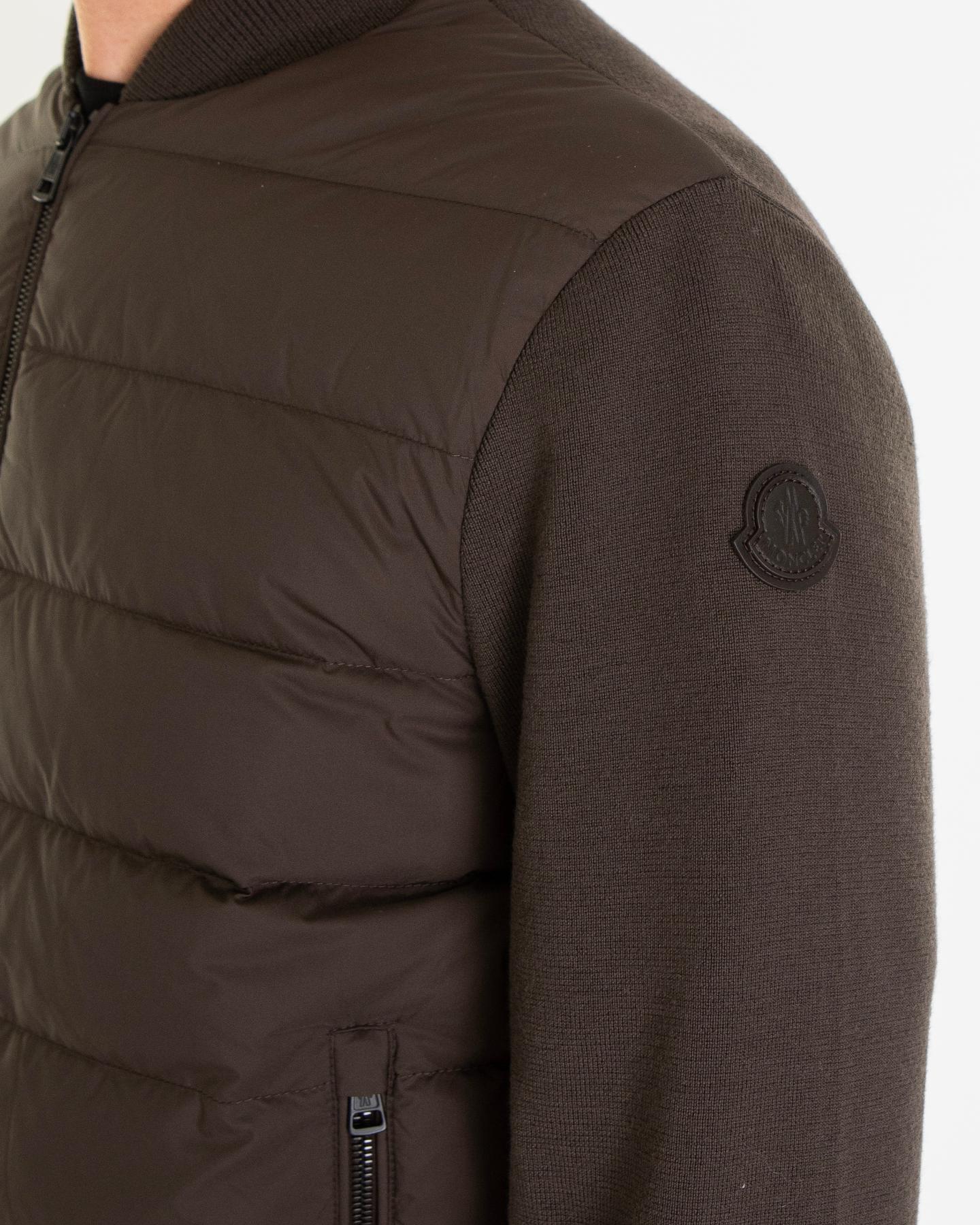 Heren Padde Wool Zip-Up Jacket Grijs