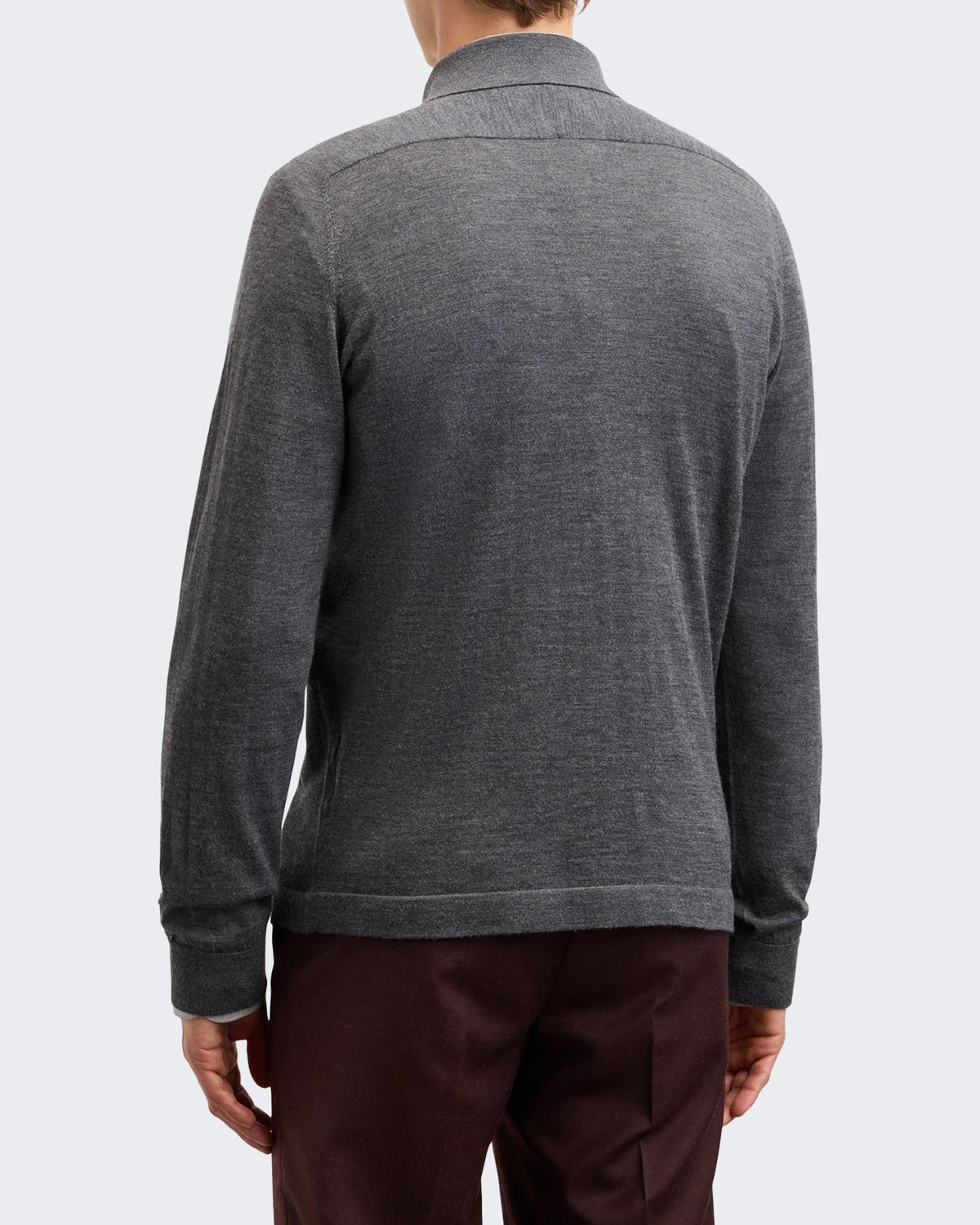 Pal Zileri Heren Fijngebreid knitwear trui in grijs - Eleganza.nl