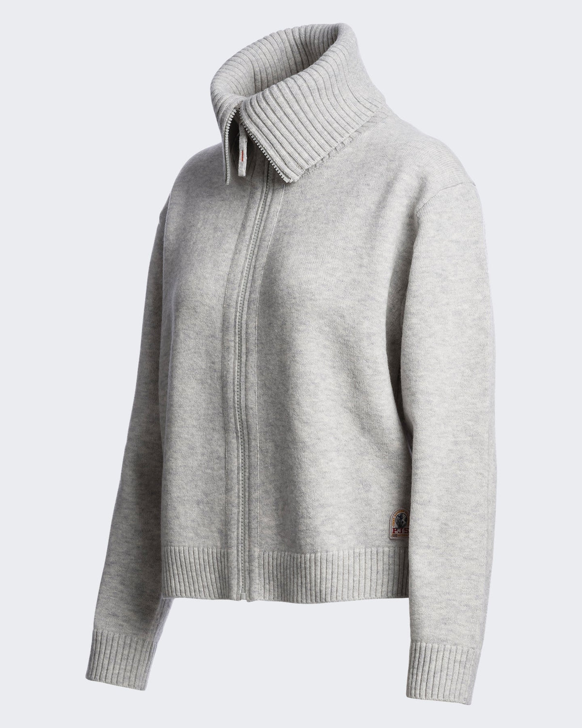 Parajumpers Dames Cardigan met volledige rits in gemêleerd grijs - Eleganza.nl
