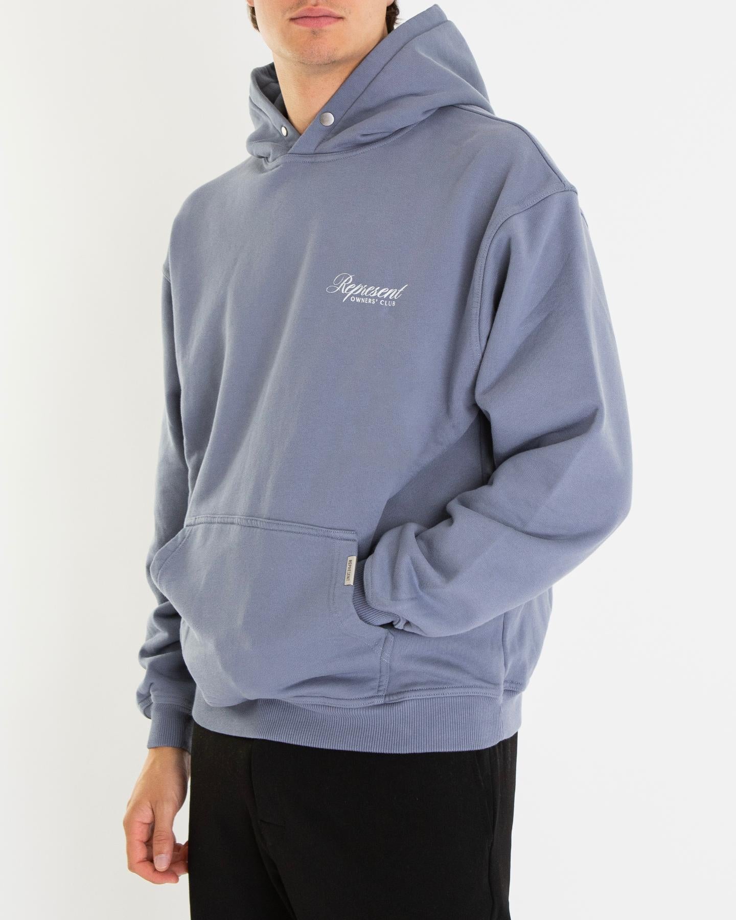 Heren Owners Script Hoodie Blauw