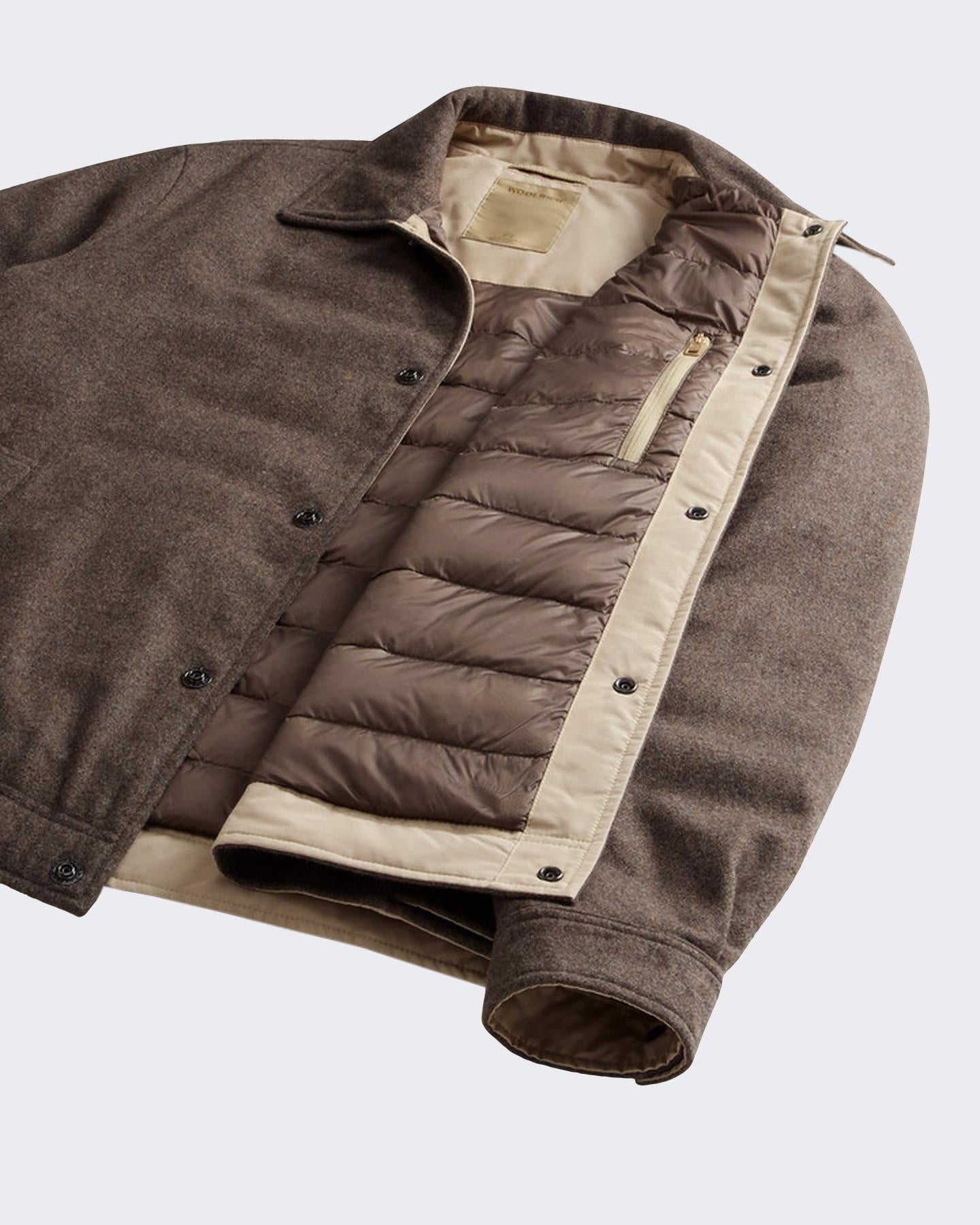 Heren Wool Keating Shirt Jack Grijs
