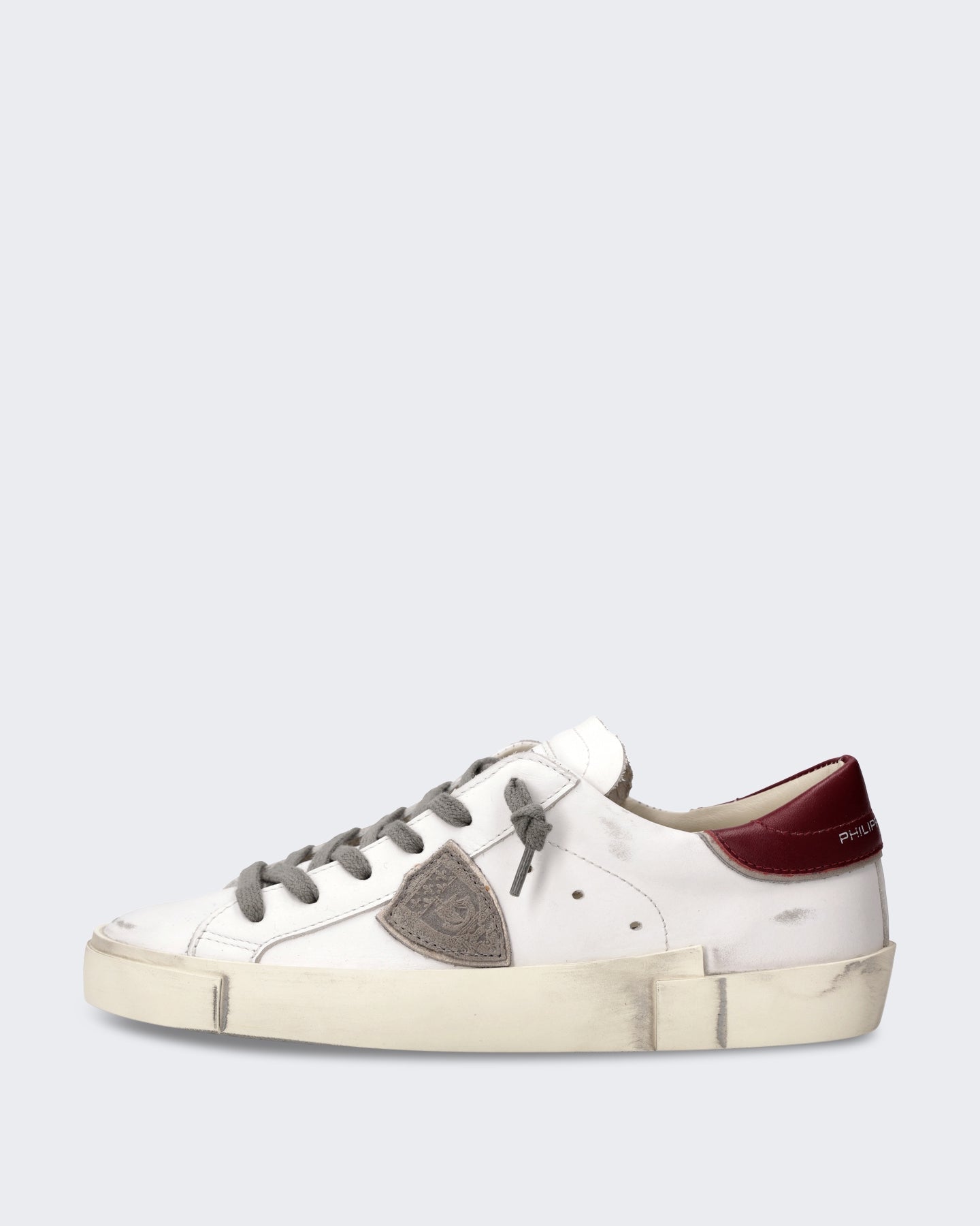 Philippe Model Dames Lage sneaker met contrasterende details Rood - Eleganza.nl