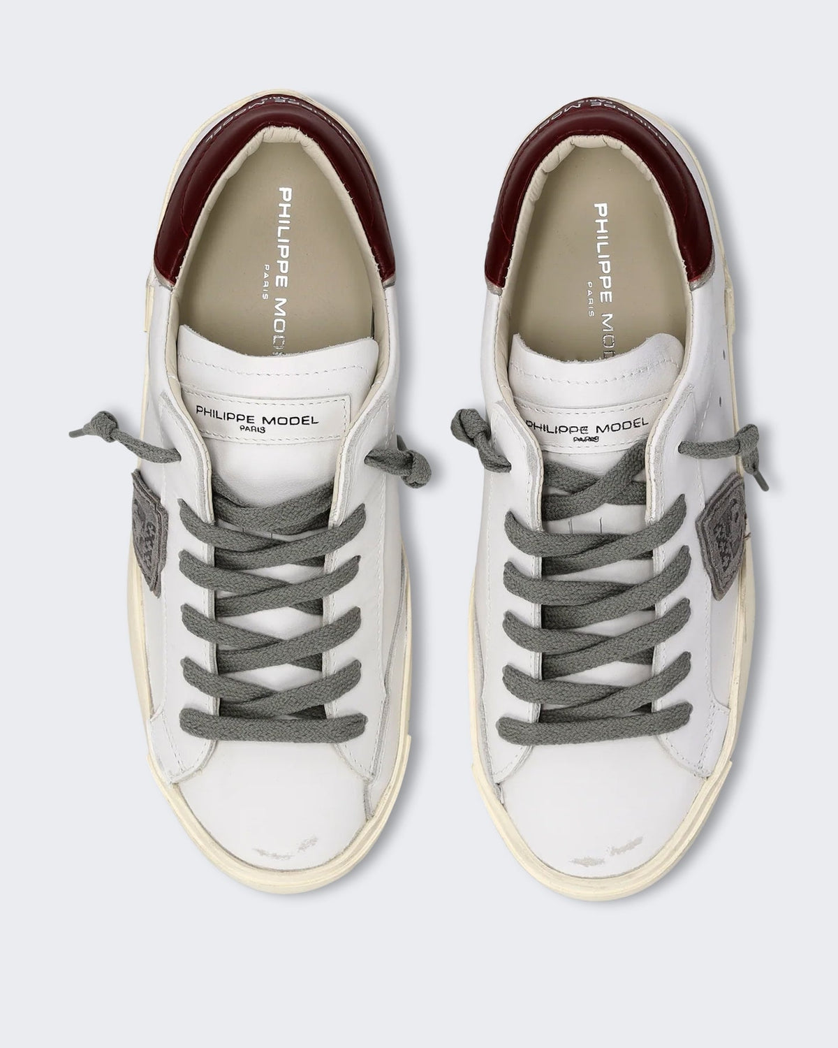 Philippe Model Dames Lage sneaker met contrasterende details Rood - Eleganza.nl