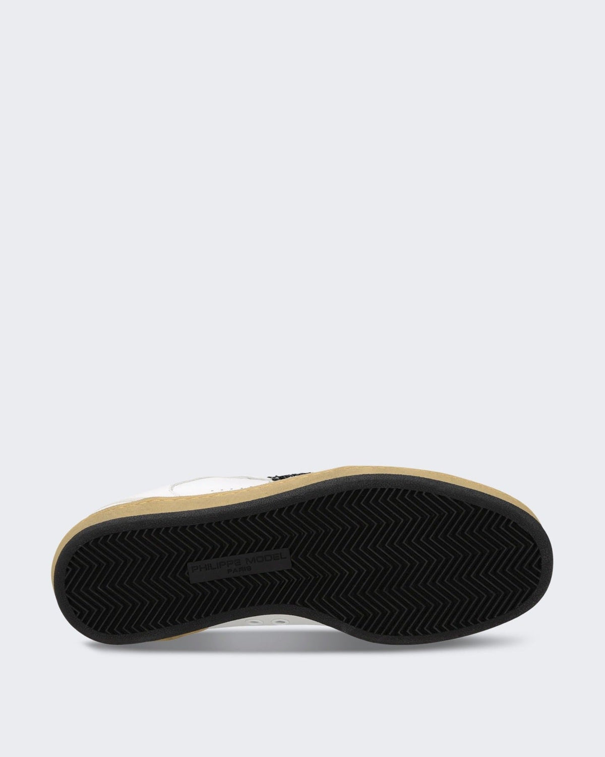 Philippe Model Dames Sneaker - Pgal Low Blanc Noir Zwart - Eleganza.nl