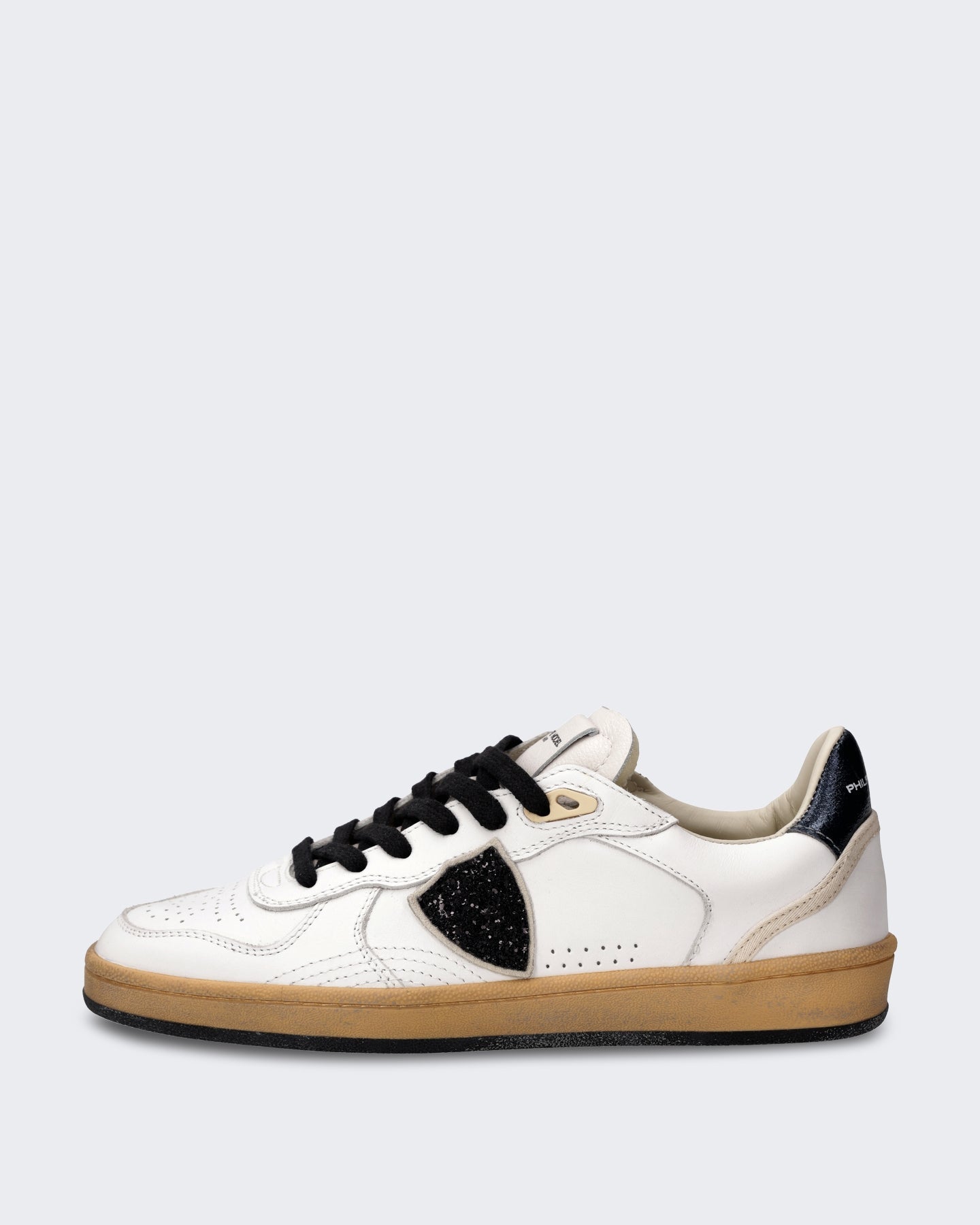 Philippe Model Dames Sneaker - Pgal Low Blanc Noir Zwart - Eleganza.nl