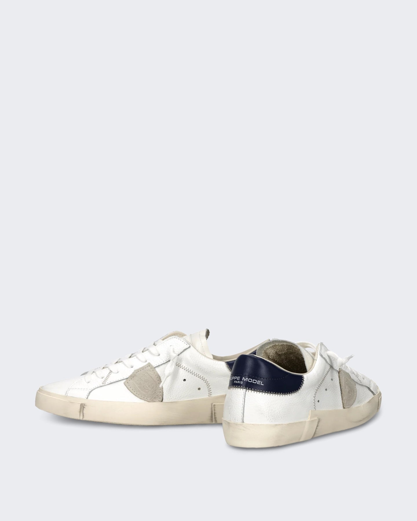 Philippe Model Heren Lage sneaker met klassiek detail Blauw - Eleganza.nl