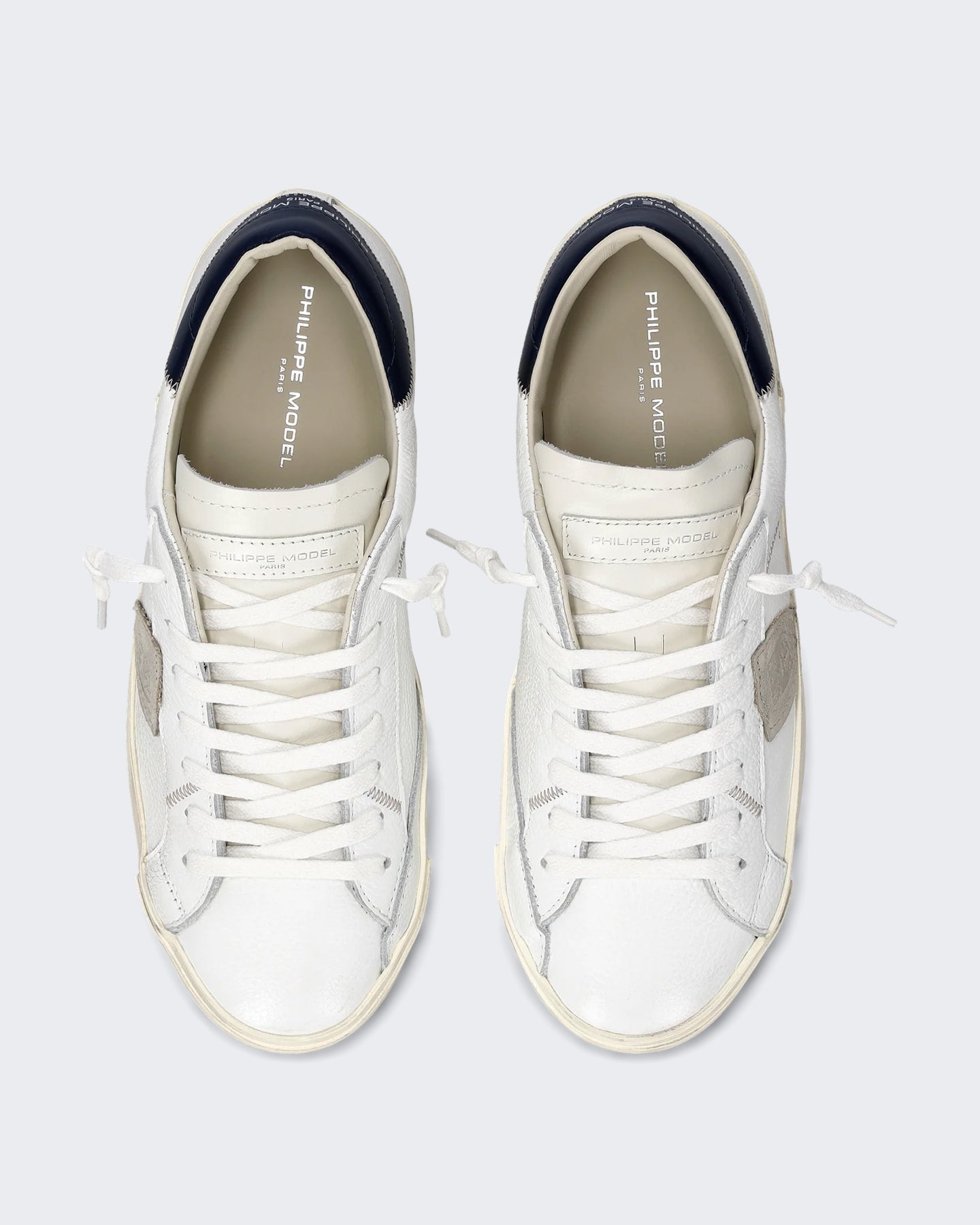 Philippe Model Heren Lage sneaker met klassiek detail Blauw - Eleganza.nl