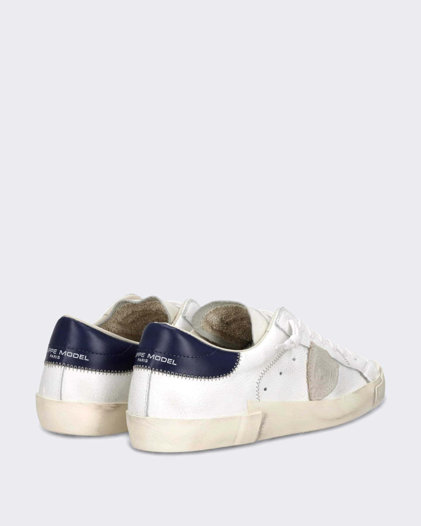Philippe Model Heren Lage sneaker met klassiek detail Blauw - Eleganza.nl