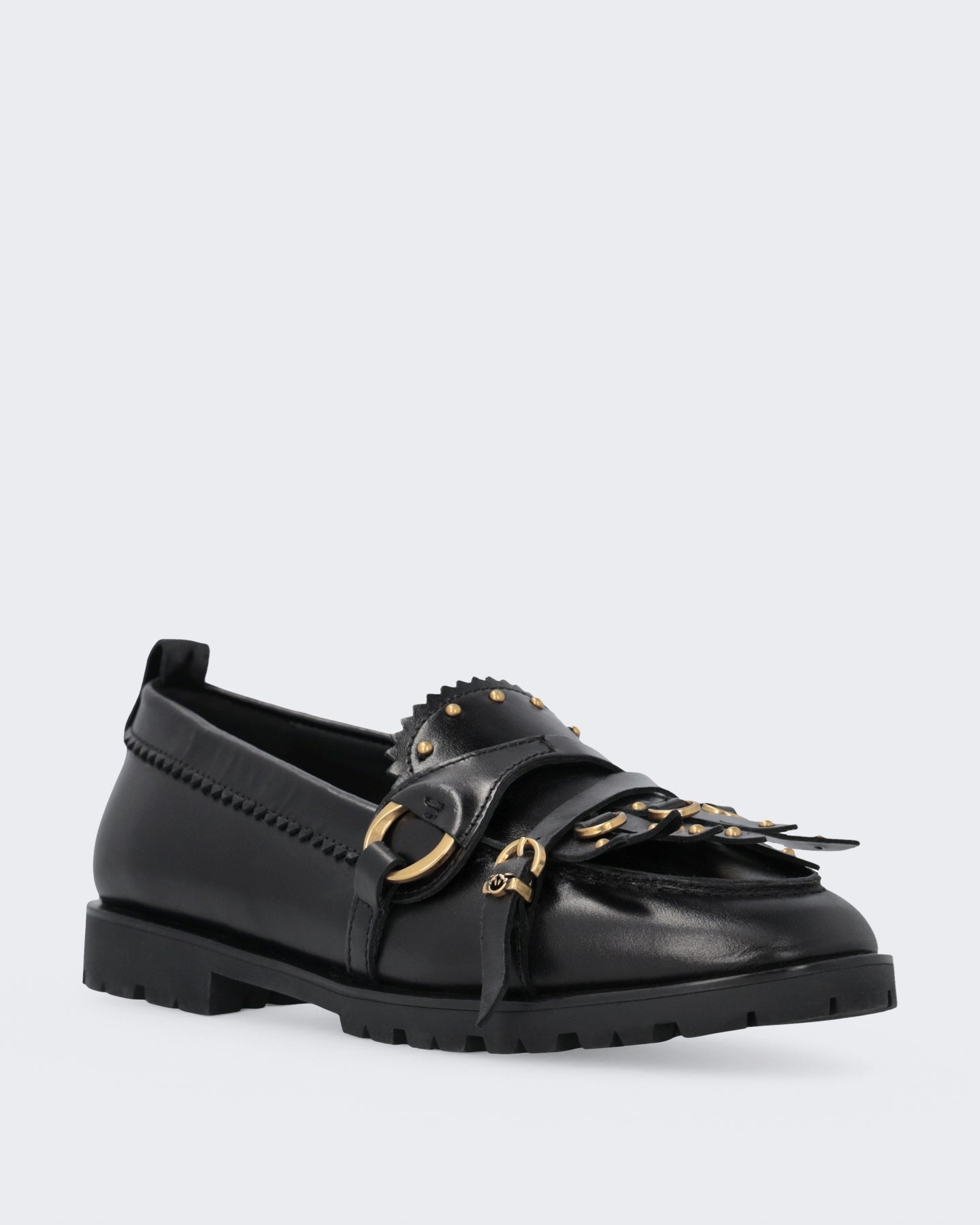 Pinko Dames Mocassin van kalfsleer Zwart - Eleganza.nl
