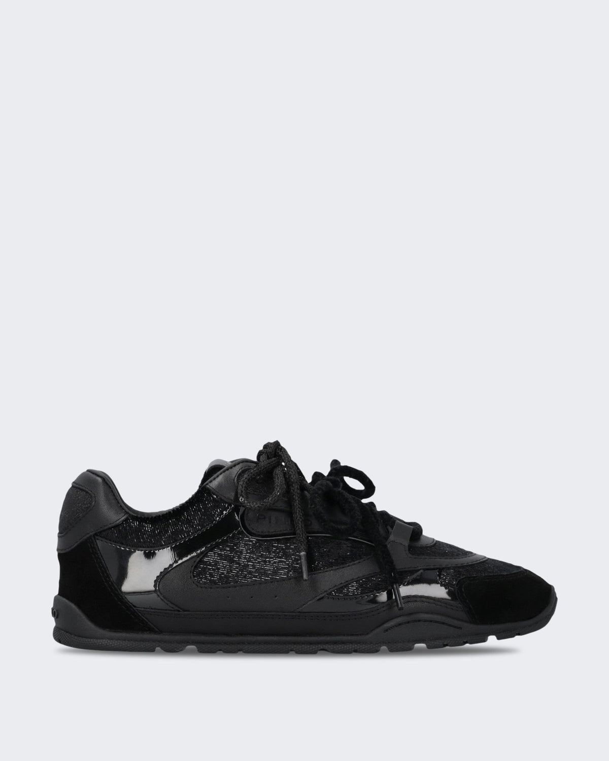 Pinko Dames Yulia sneaker van leer en fluweel met Zwart - Eleganza.nl