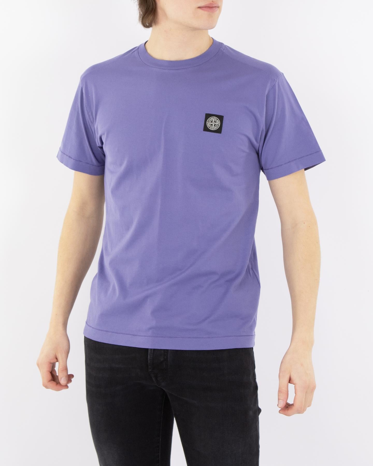 Heren Logopatch T-Shirt Paars
