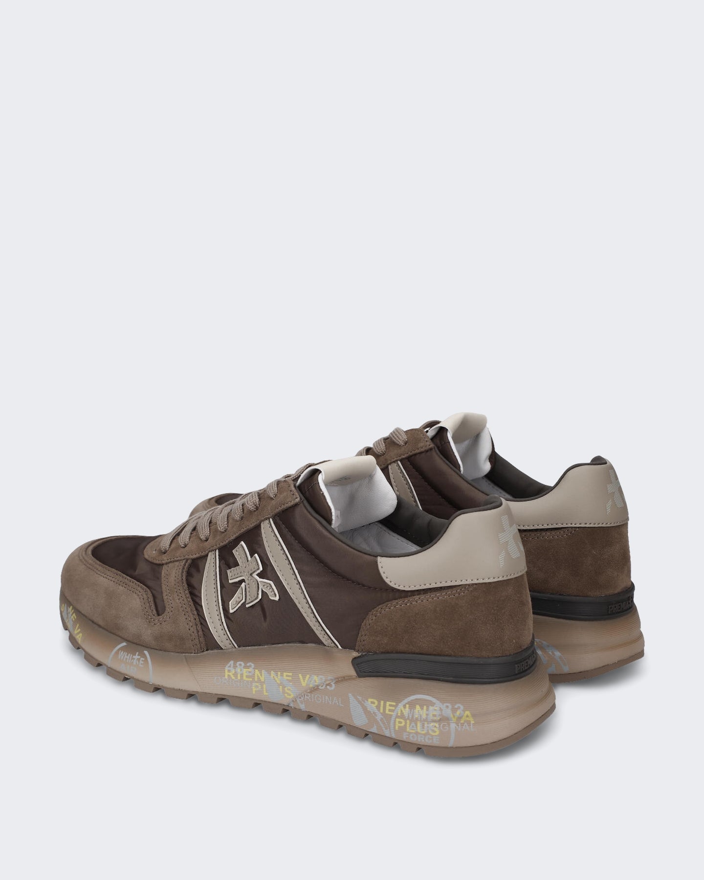 Premiata Heren Lander sneaker in Bruin - Eleganza.nl