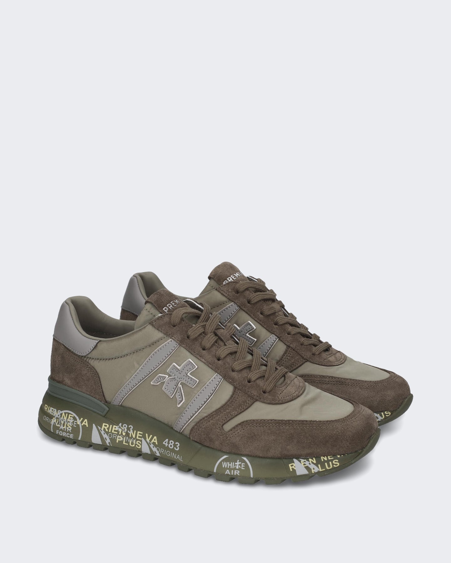 Premiata Heren Lander sneaker in Groen - Eleganza.nl