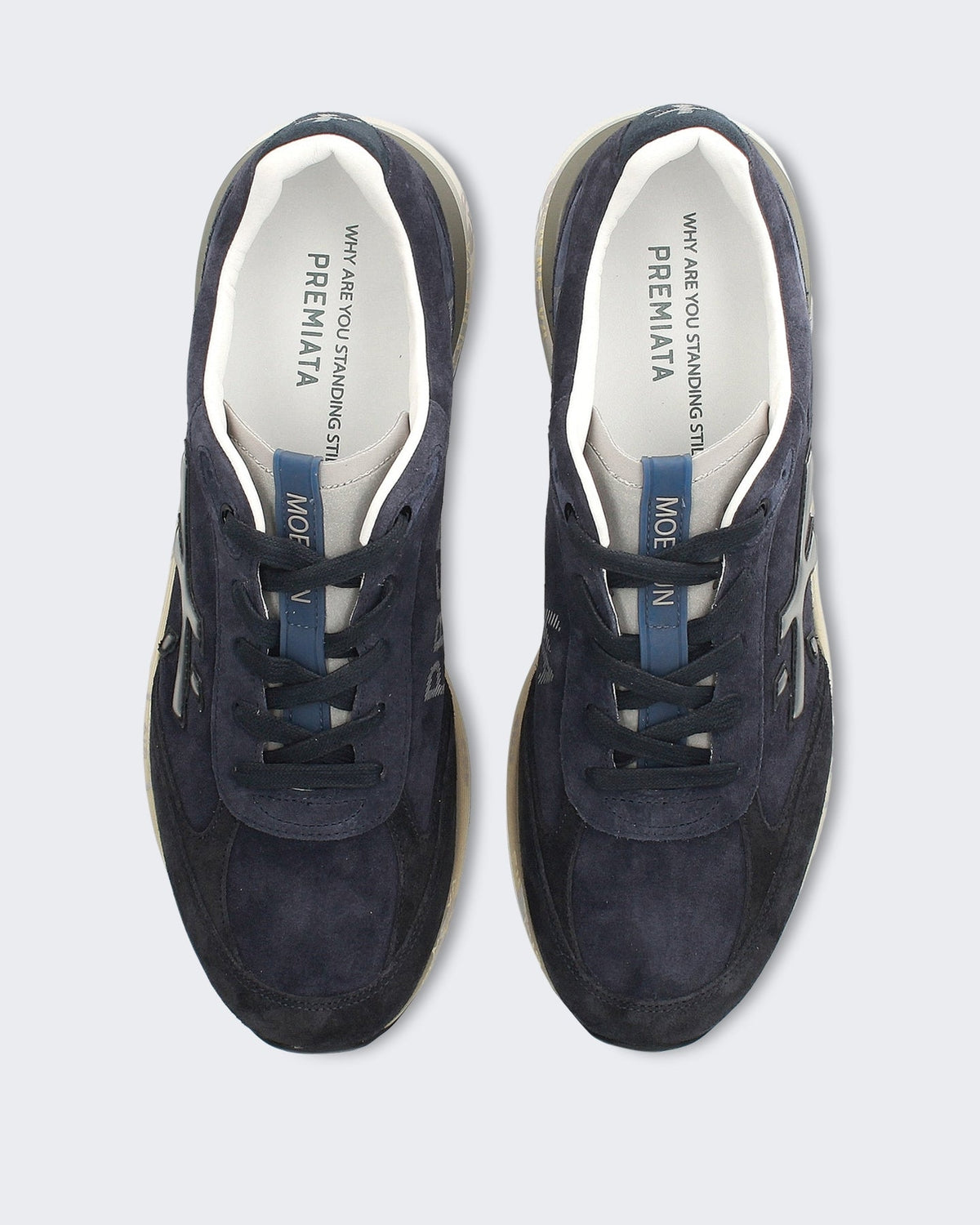 Premiata Heren Moerun Sneaker Blue - Eleganza.nl