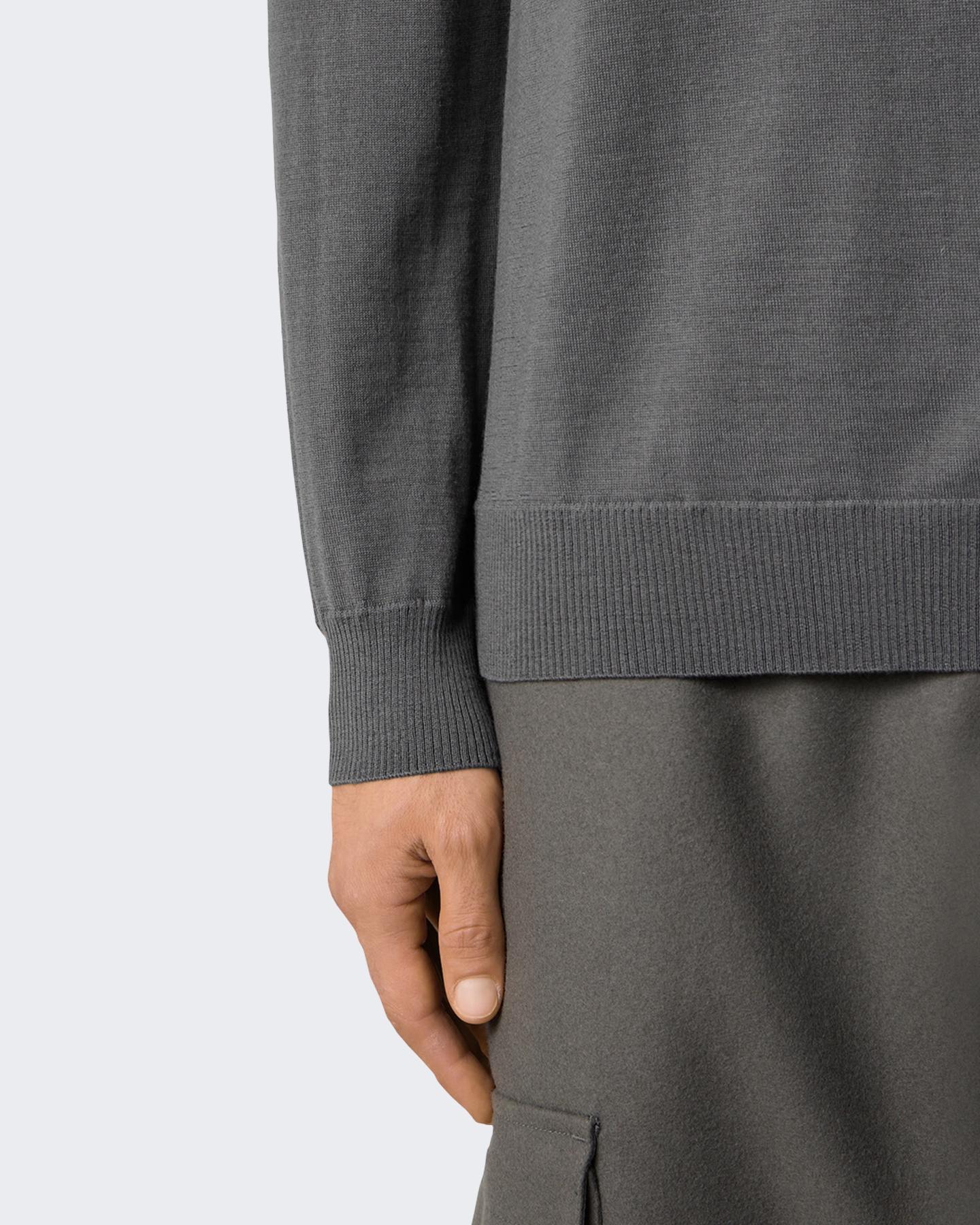 Heren Logo patch Poloshirt Grijs