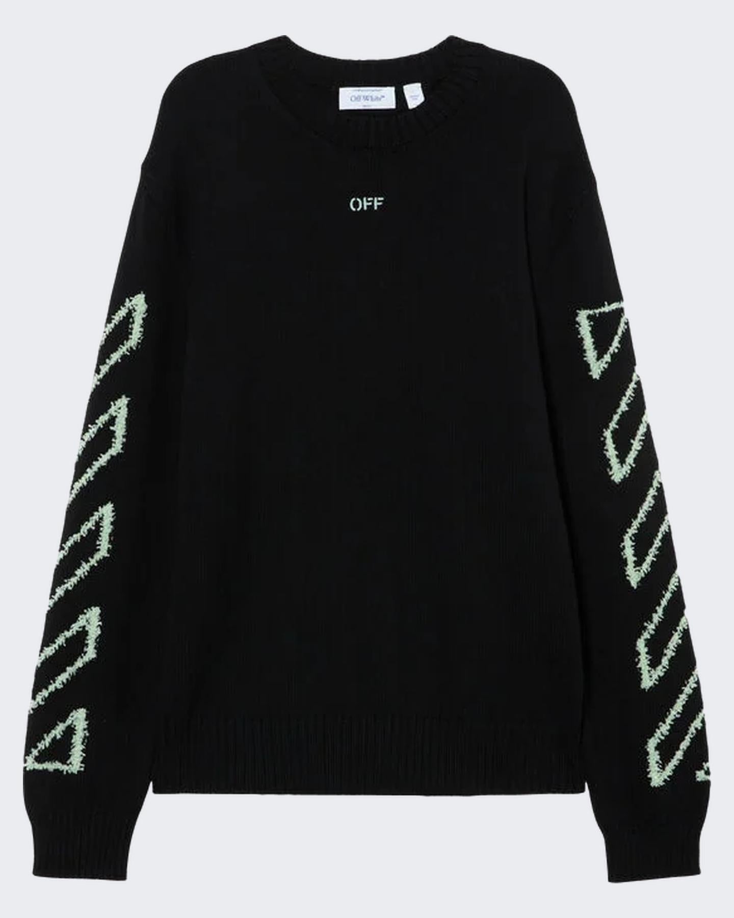 Heren Diag Outline Knit Crewneck