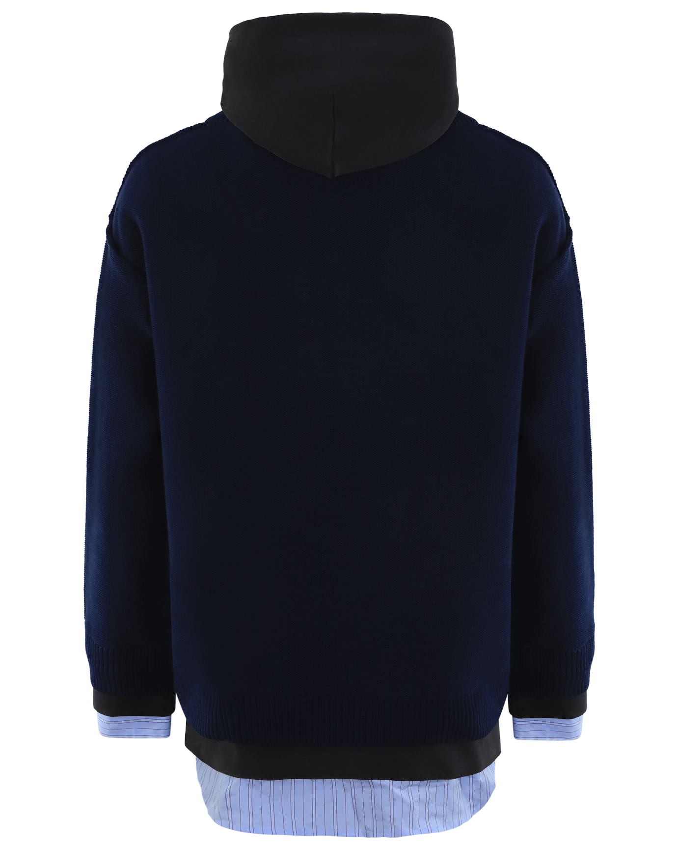 Heren Layered Hoodie Blauw