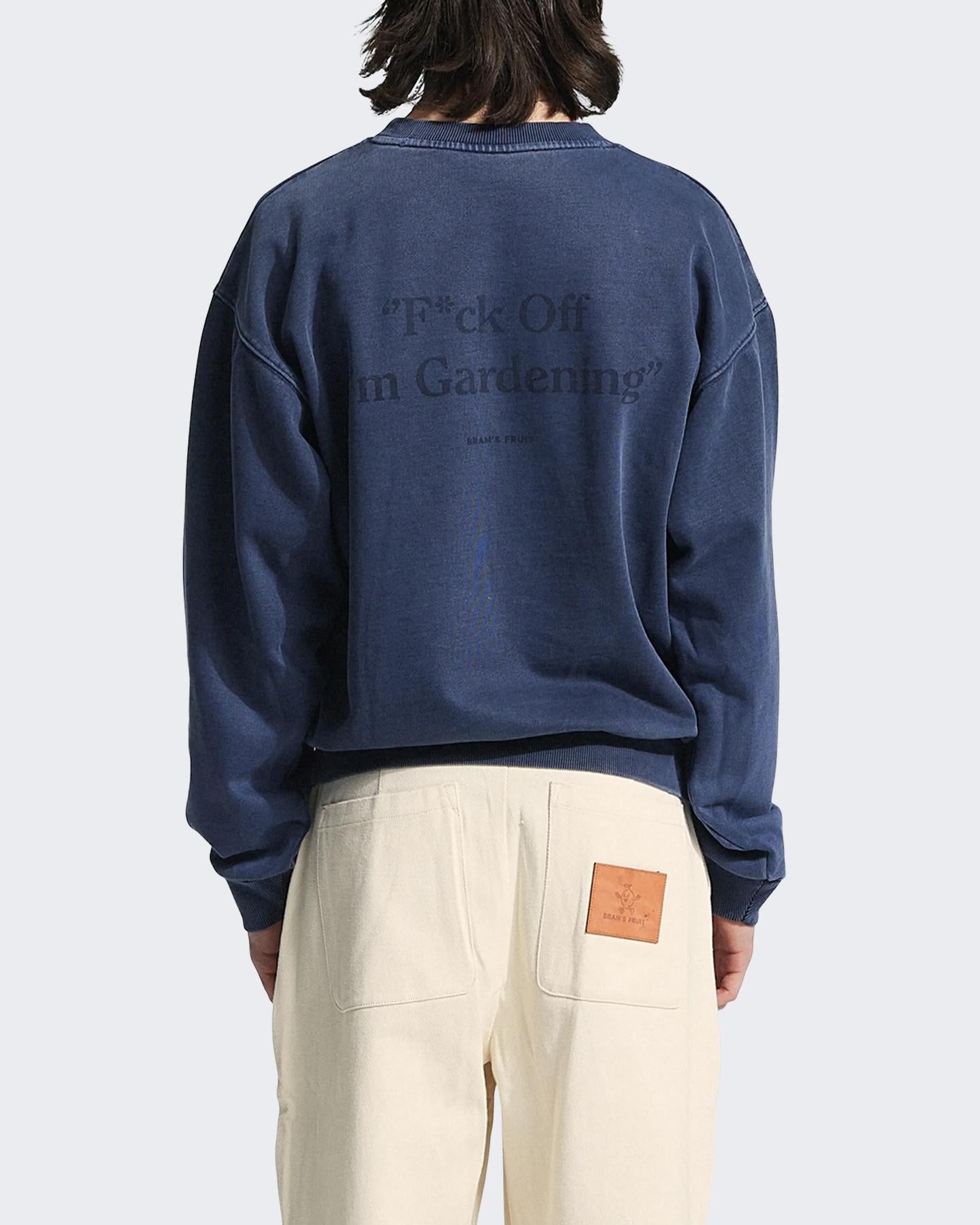 Heren F*ck Off Sweater Blauw