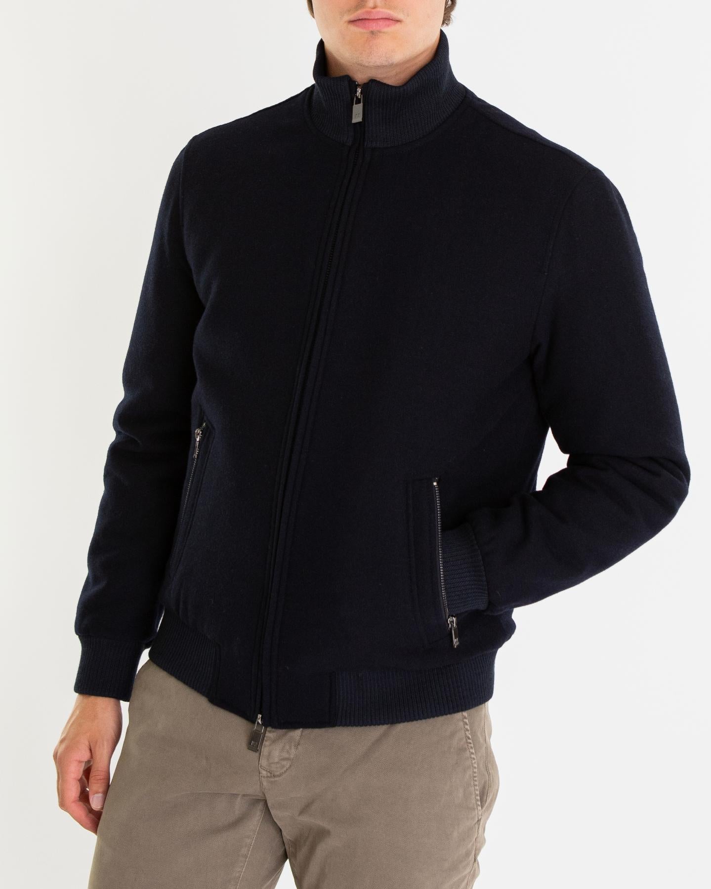 Heren Black Logopatch Vest Blauw