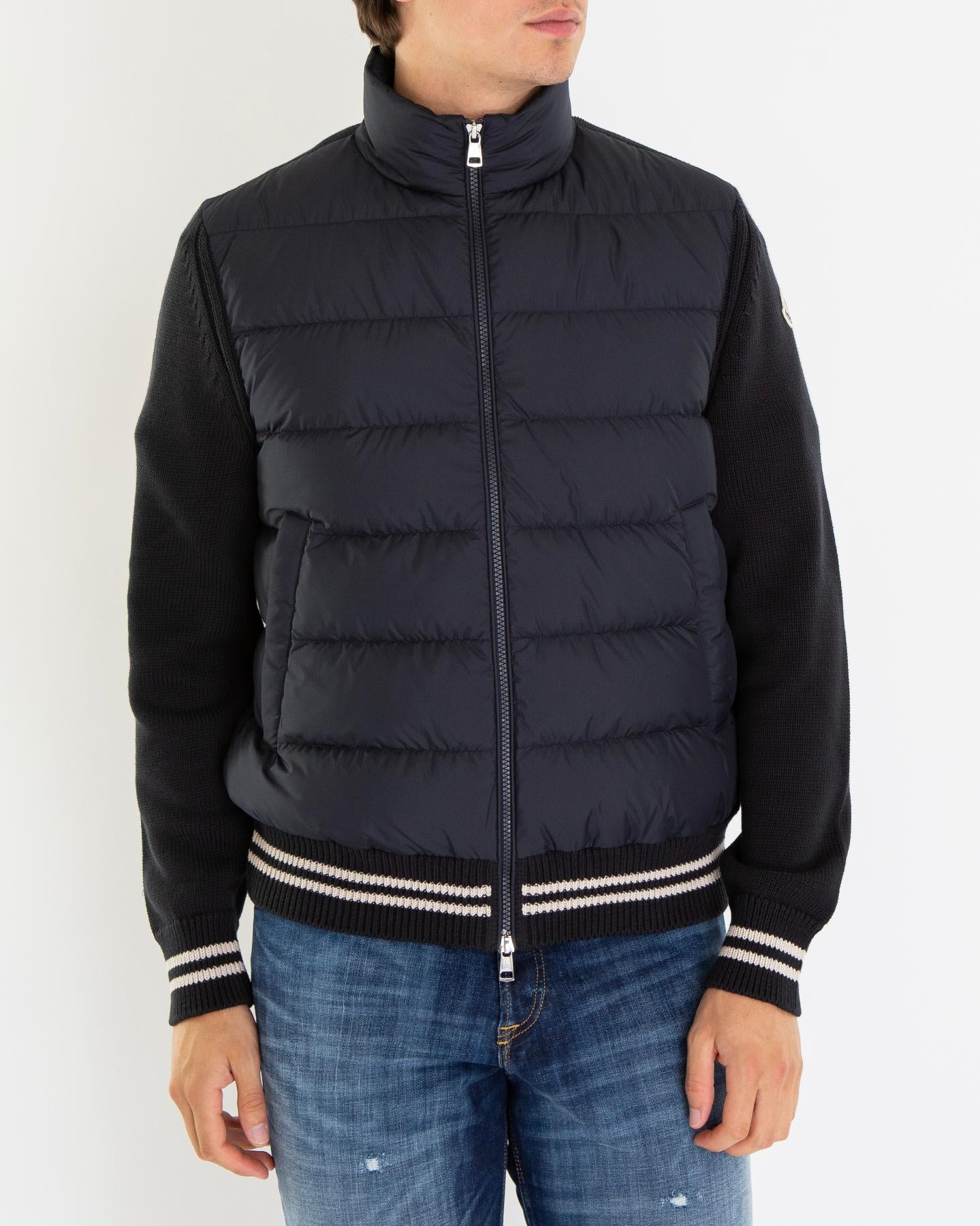 Heren Padded Cotton Jacket Blauw