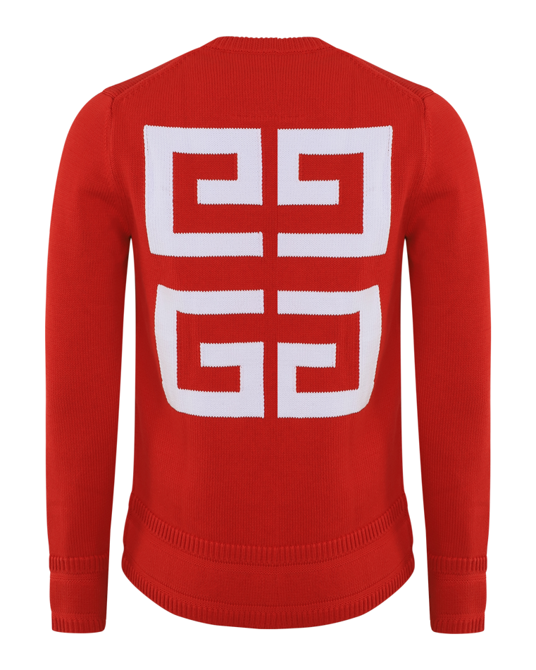Heren 4G Logo Sweater Rood