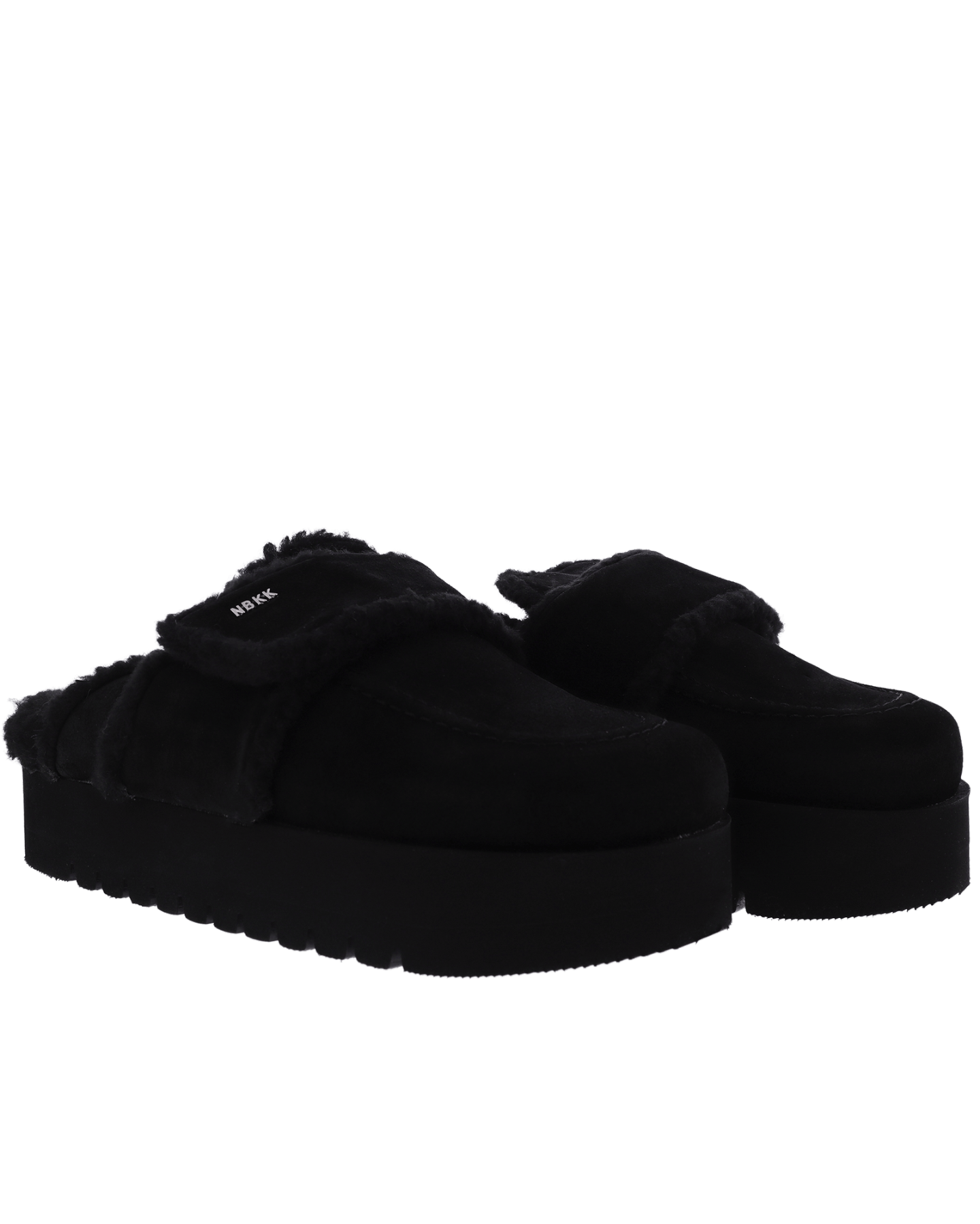 Dames Teddy Chunky Fur Zwart