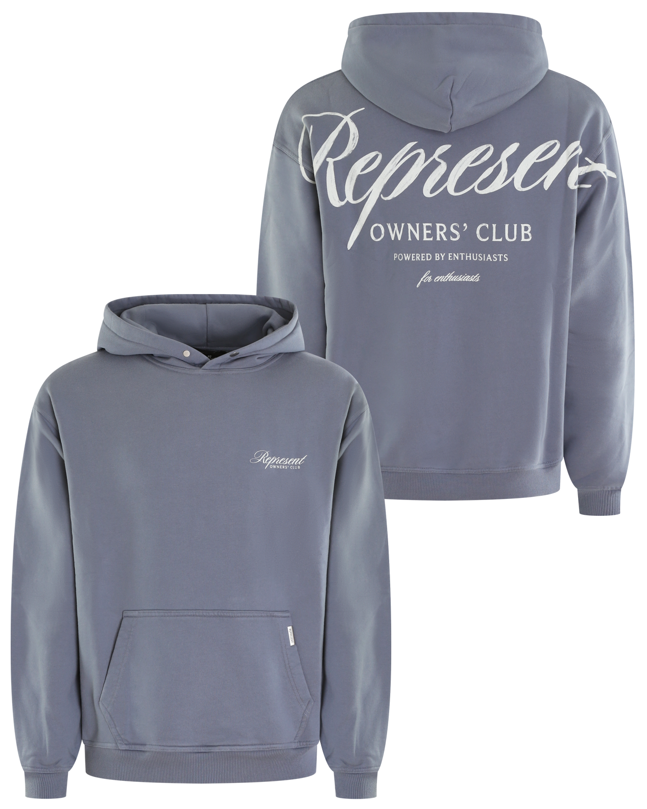 Heren Owners Club Script Hoodie Blau