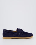 Herren Suede Boatshoe Blau