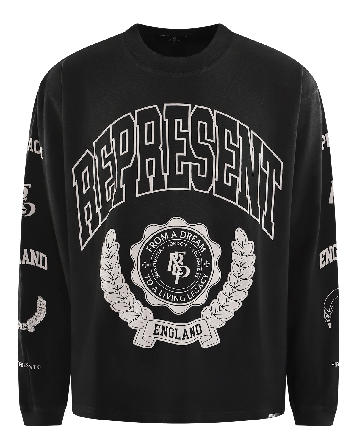 Represent Heren Legacy Crest Long Sleeve T - Shi - Eleganza.nl