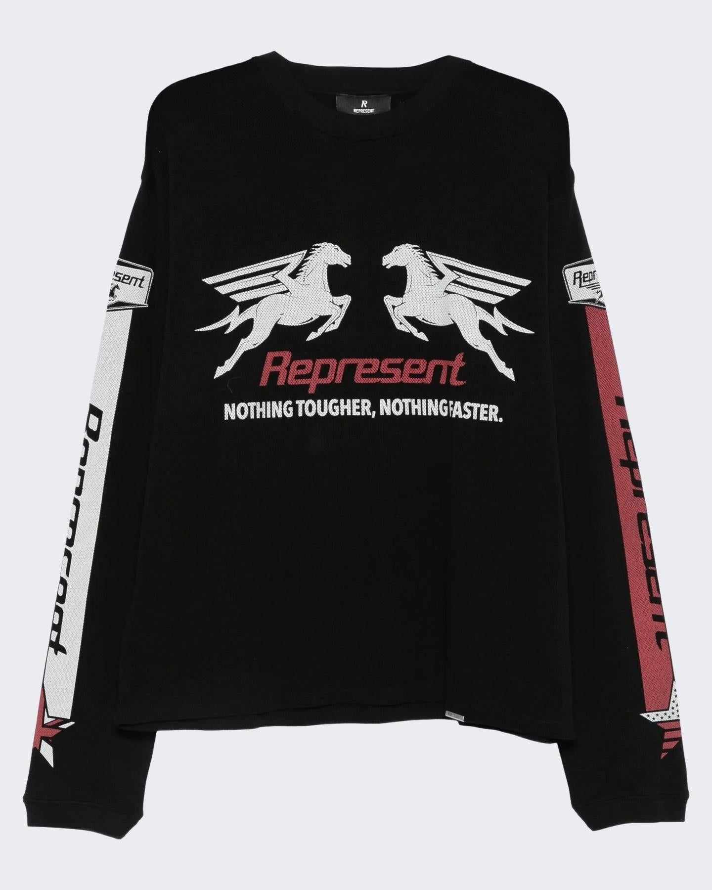Represent Heren Mesh Pegasus Long Sleeve T - Shi - Eleganza.nl