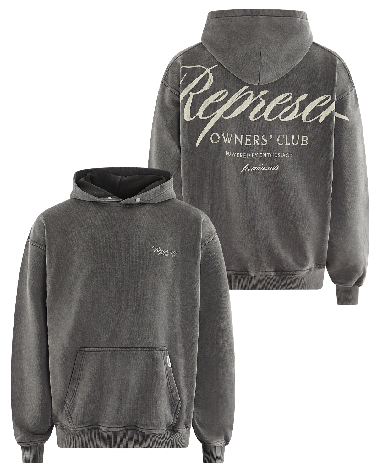 Represent Heren Owners Script Hoodie Blauw - Eleganza.nl