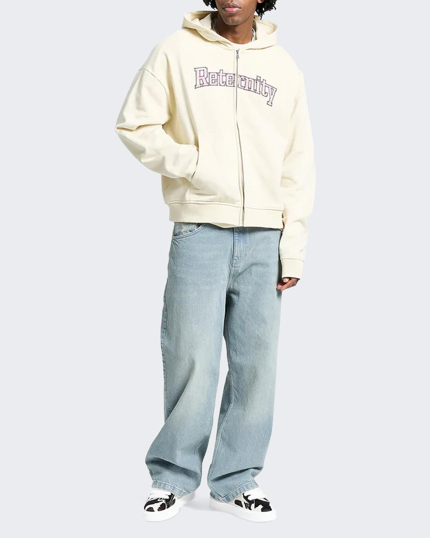Heren Watercolor Zip Hoodie