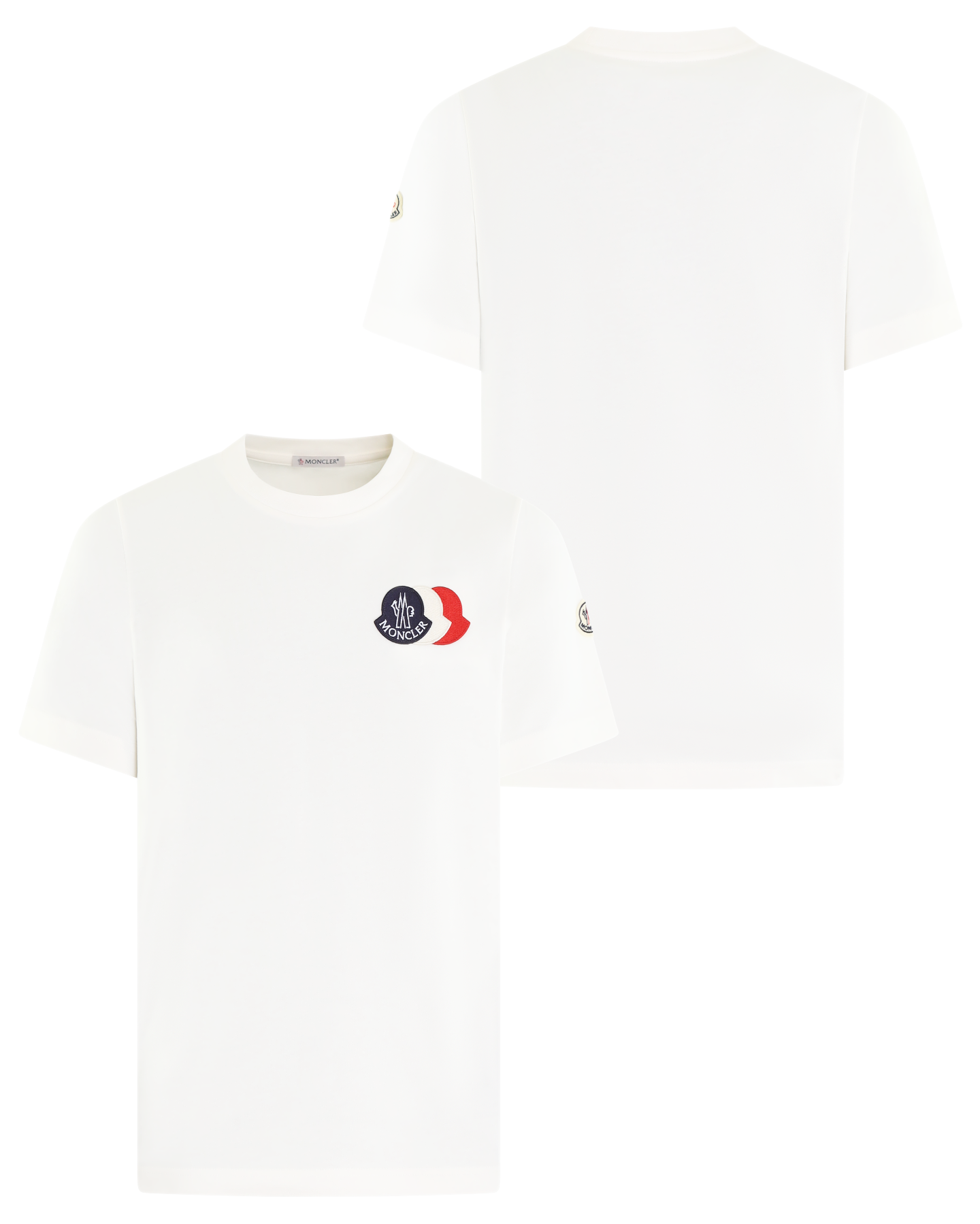 Heren Tricolor Logo T-Shirt Wit