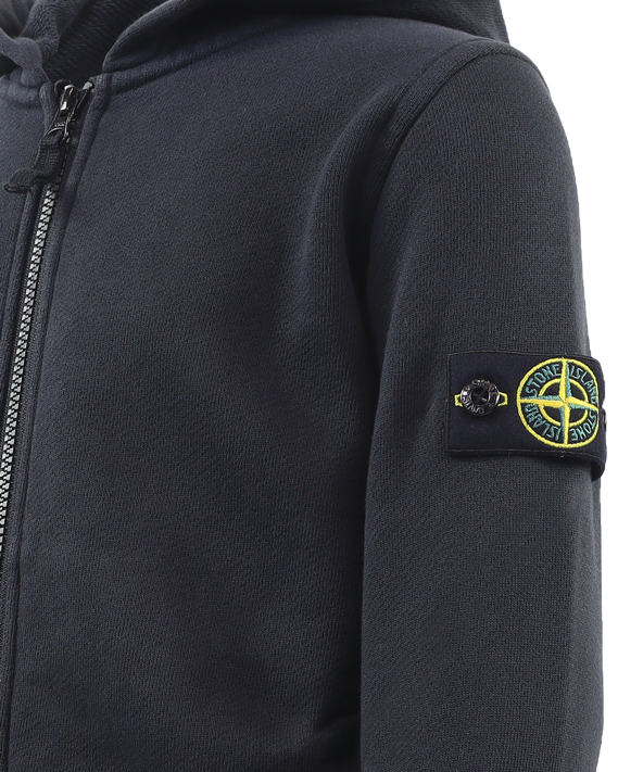 Kids Logo-Patch Zip-Up Hoodie Zwart