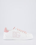 Dolce&Gabbana Damen Portofino Sneaker Weiß/Rosa