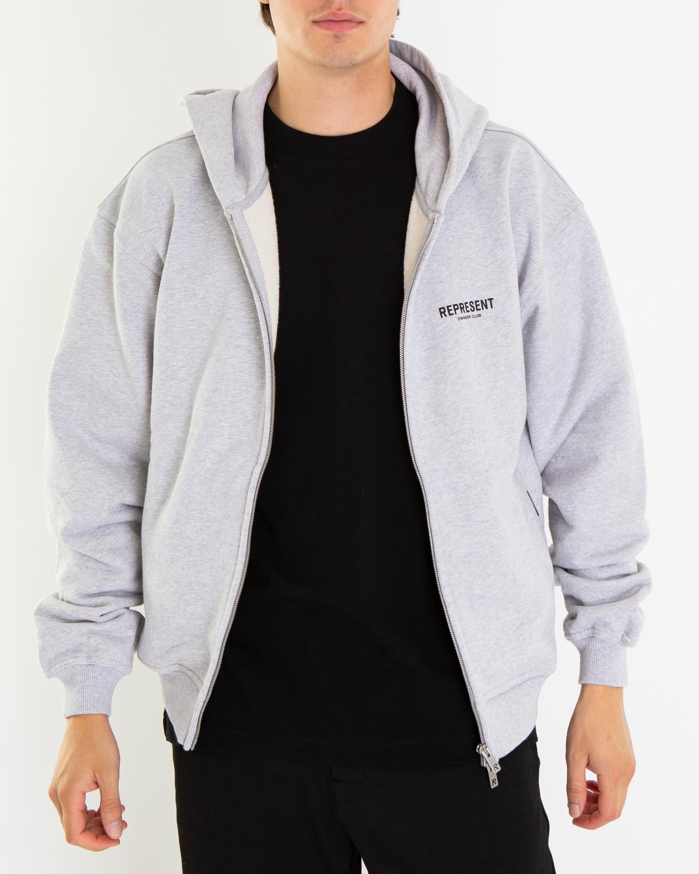 Heren Owners Club Zip Hoodie Grijs