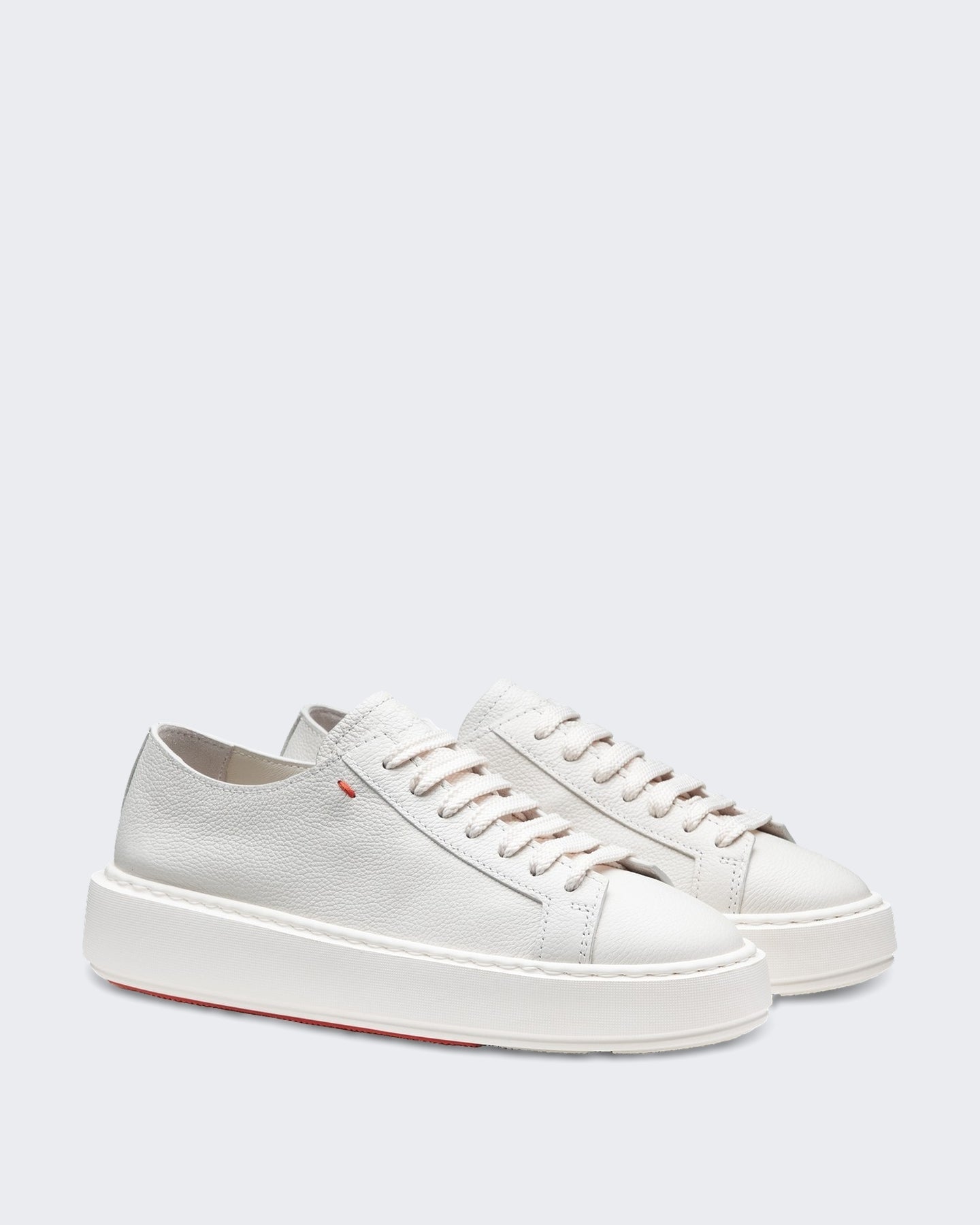 Santoni Dames Clean Sneaker Wit - Eleganza.nl