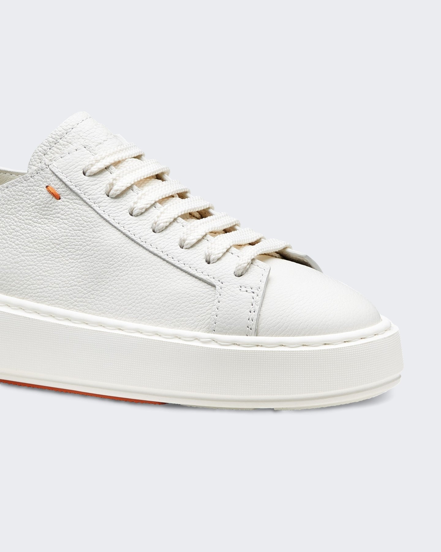 Santoni Dames Clean Sneaker Wit - Eleganza.nl