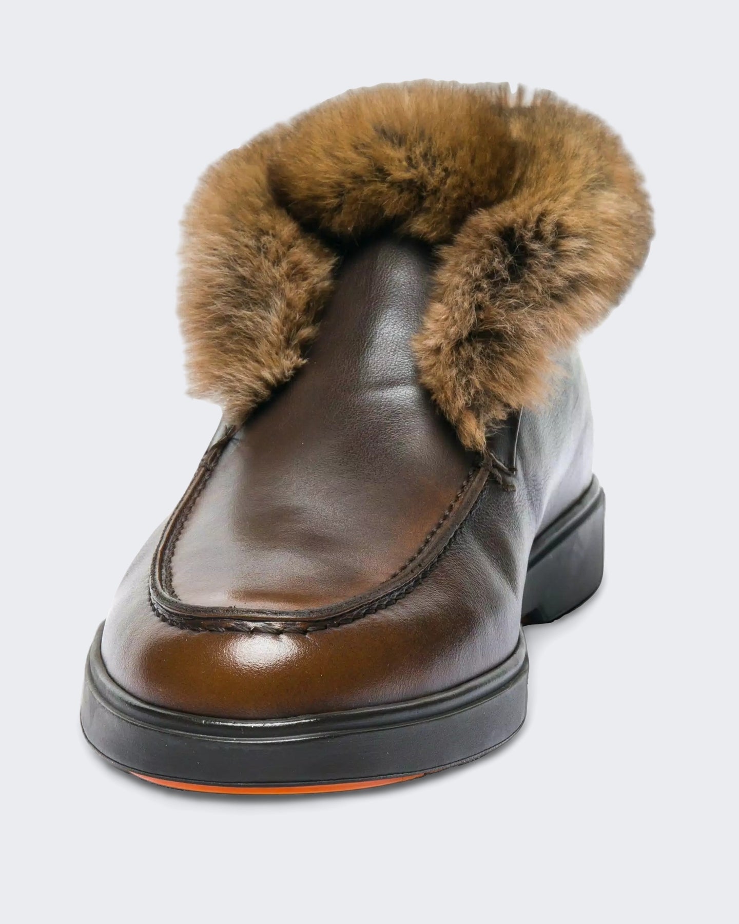 Santoni Dames Loafer bruin leer - Eleganza.nl
