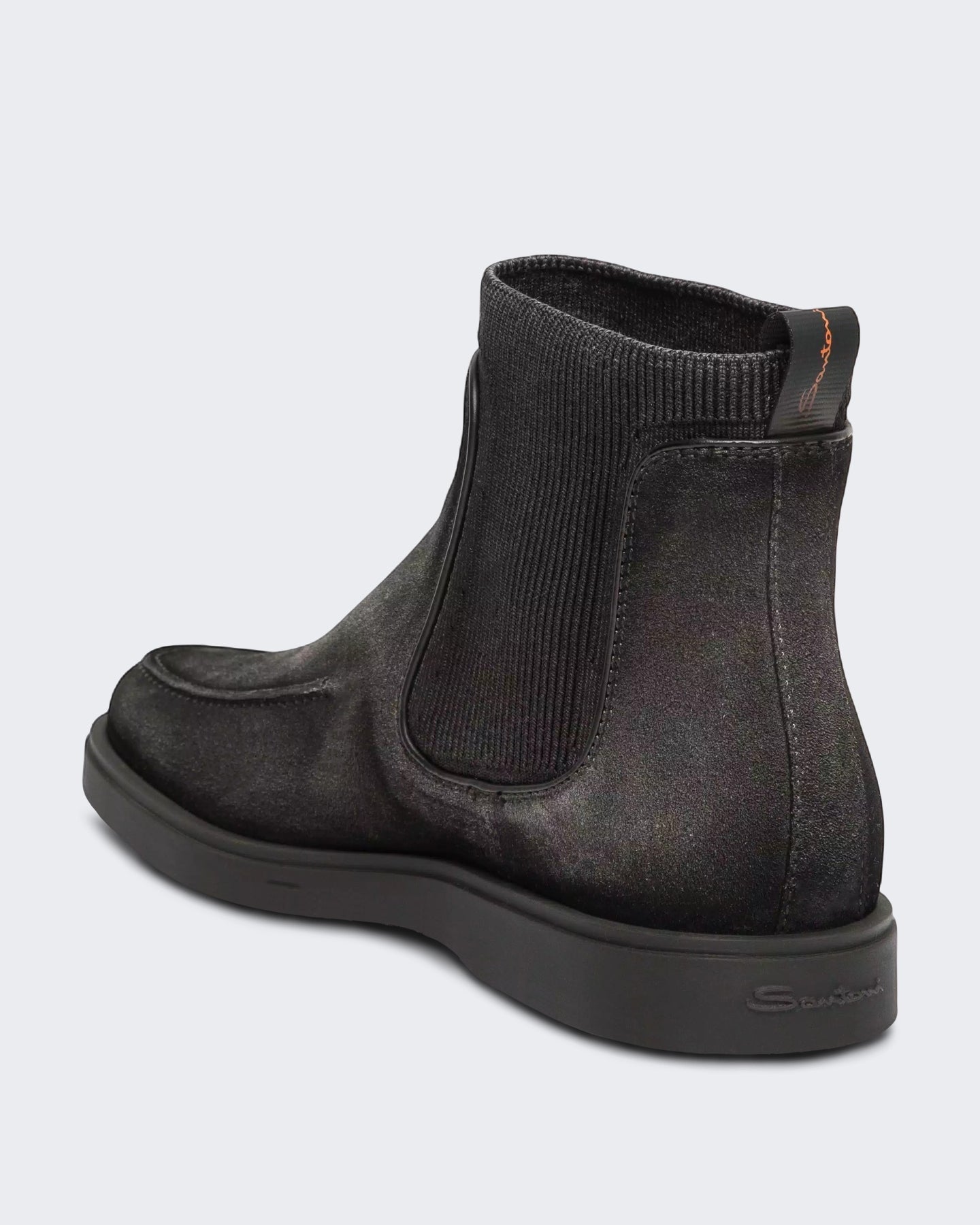 Santoni Heren Chelsea boots grijs leer - Eleganza.nl