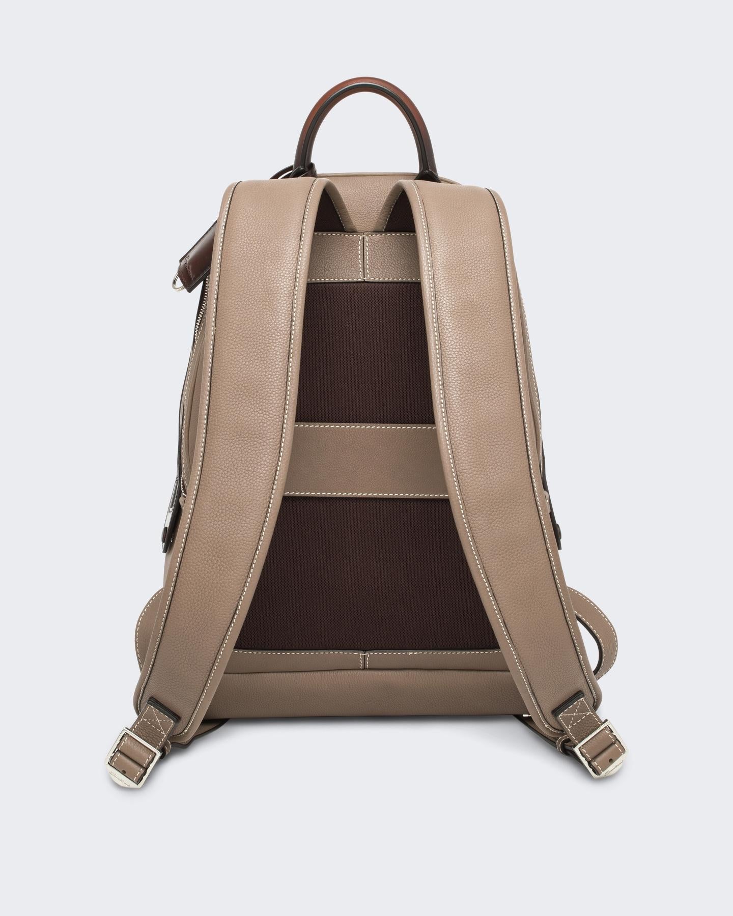 Santoni Heren Dubbele Rugzak - Eleganza.nl