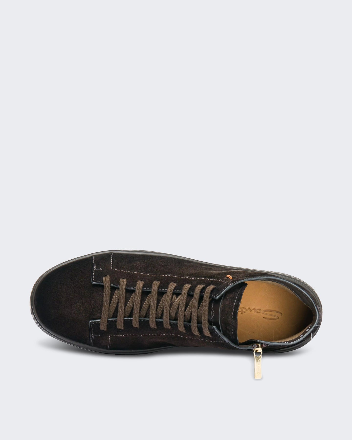 Santoni Heren Hoge sneaker bruin - Eleganza.nl