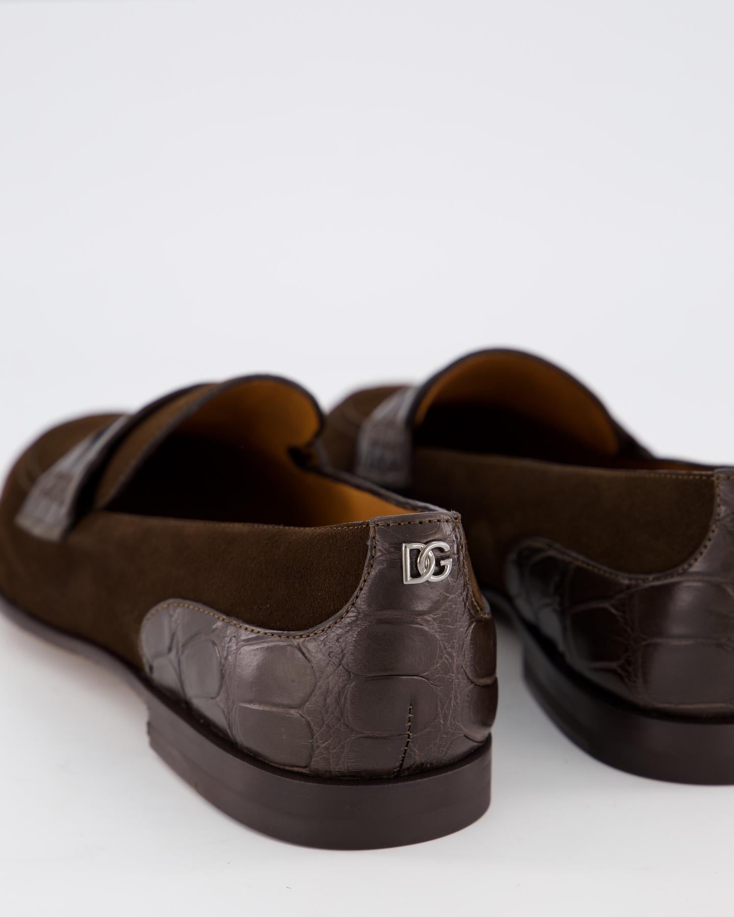 Heren DG Plaque Loafers Bruin