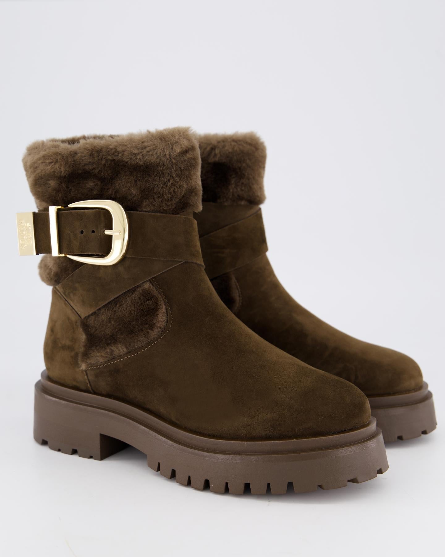 Steve Madden Dames Lodge Booty Bruin - Eleganza.nl
