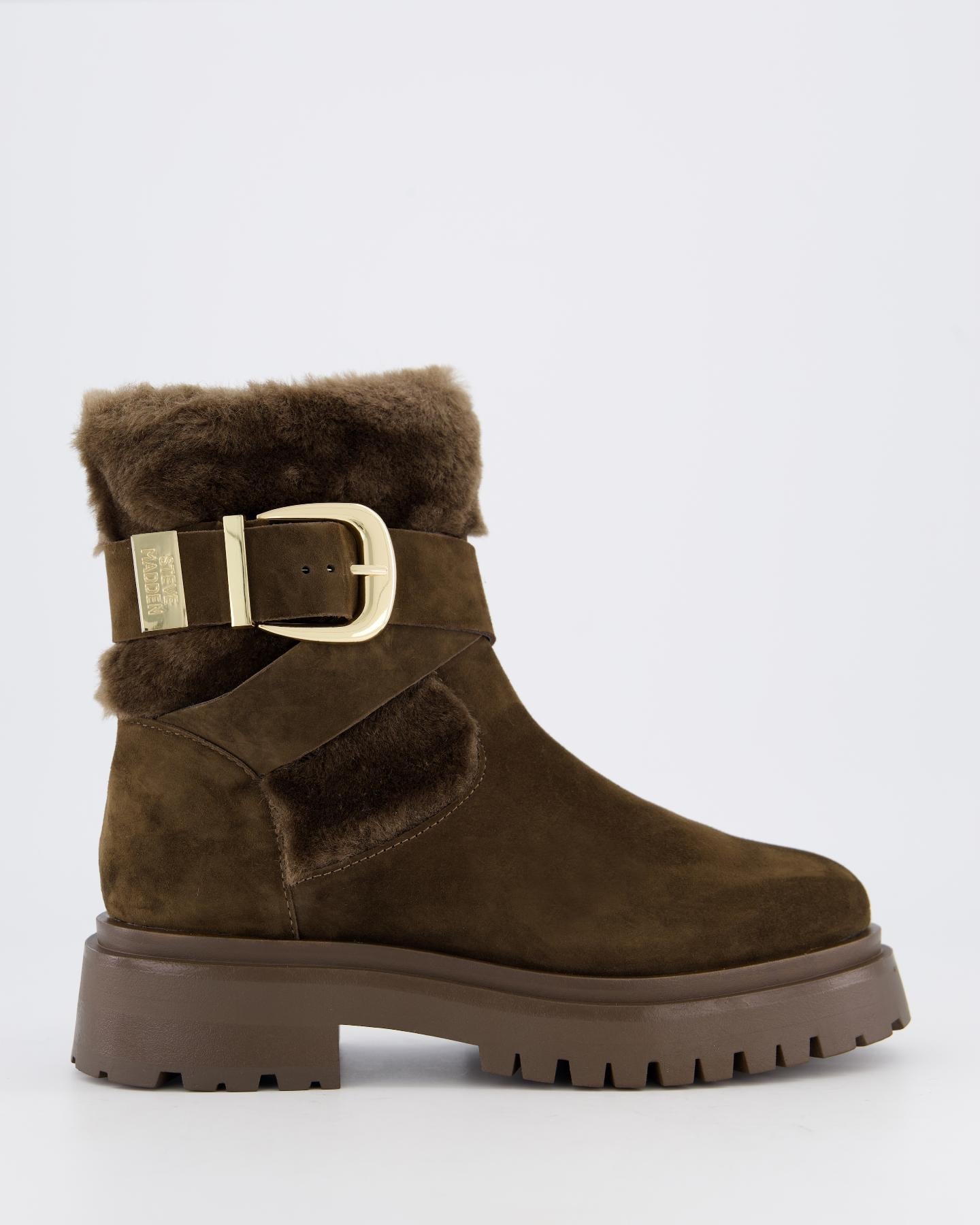 Steve Madden Dames Lodge Booty Bruin - Eleganza.nl